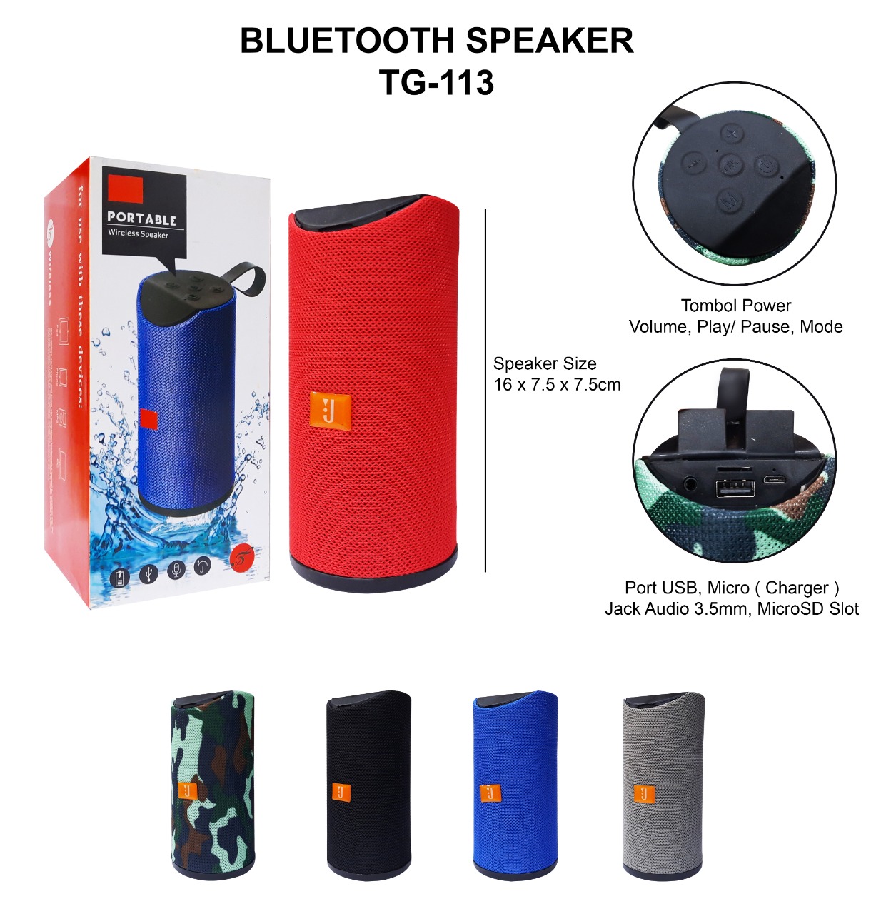 SPEAKER BLUETOOTH TG-113